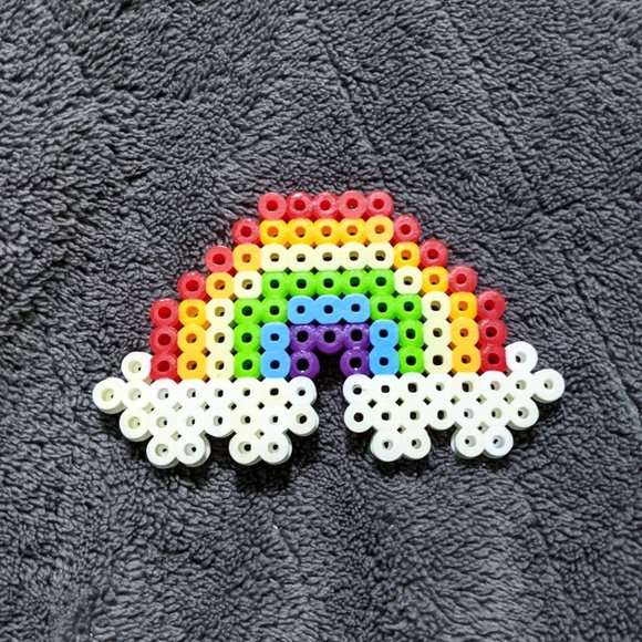 Perler Other - FREE WITH PURCHASE Rainbow Perler Bead Art